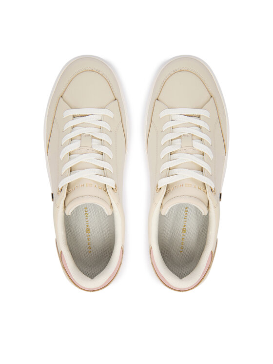 Tommy Hilfiger Superge Tommy Hilfiger Th Chic Cupsole FW0FW09106 Écru