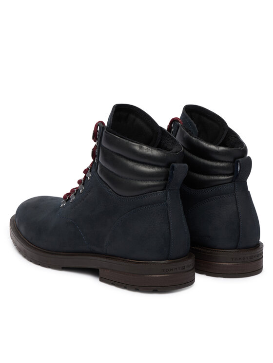 Tommy Hilfiger Ghete Tommy Hilfiger Cleated Hilfiger Wrm Hook Boot FM0FM05699 Bleumarin
