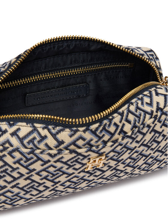 Tommy Hilfiger Torbica Tommy Hilfiger Th Grace Camera Bag Jacquard AW0AW18864 Tamnoplava