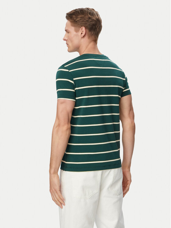 Tommy Hilfiger Tommy Hilfiger Marškinėliai MW0MW10800 Žalia Slim Fit
