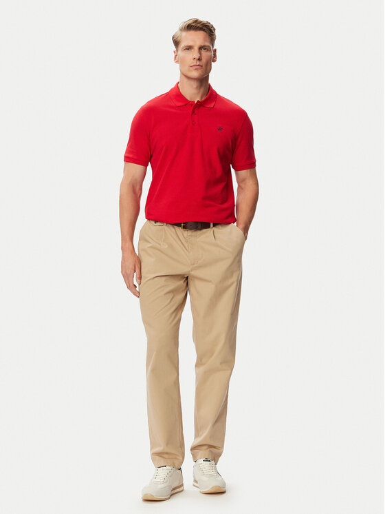 Beverly Hills Polo Club Beverly Hills Polo Club Polo P-SS26M-P42560_Navy LogoWRED Rojo Regular Fit