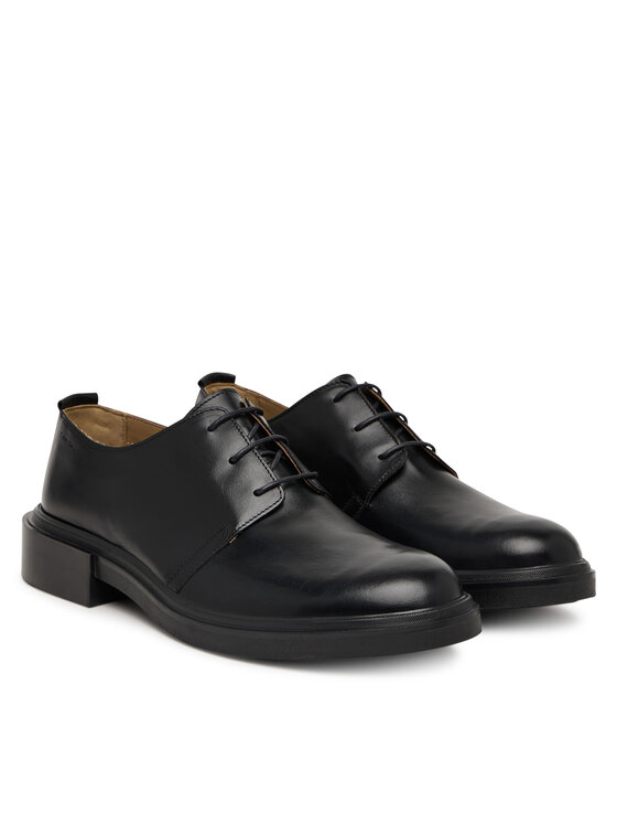 Calvin Klein Scarpe basse Calvin Klein Cupped Postman Derby Laceup Lth HM0HM01996 Nero