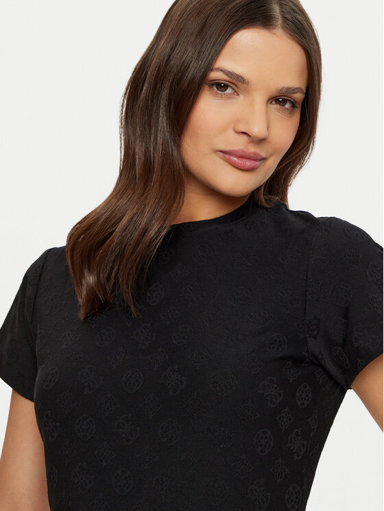 Guess Guess Футболка V5RI02 KCLG2 Чорний Regular Fit