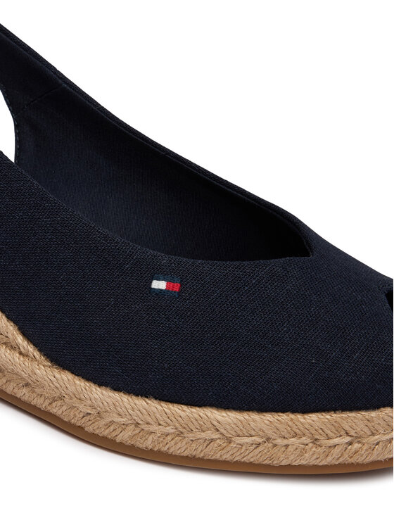 Tommy Hilfiger Еспадрили Tommy Hilfiger Mid Wedge Espad Slingback FW0FW09228 Тъмносин