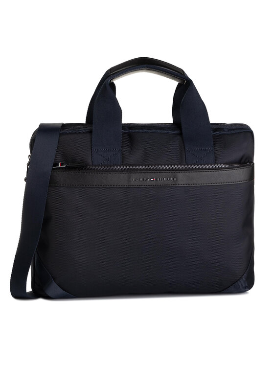 Tommy Hilfiger Brašna na notebook Tommy Hilfiger Nylon MIx Slim Computer Bag AM0AM05023 Tmavomodrá