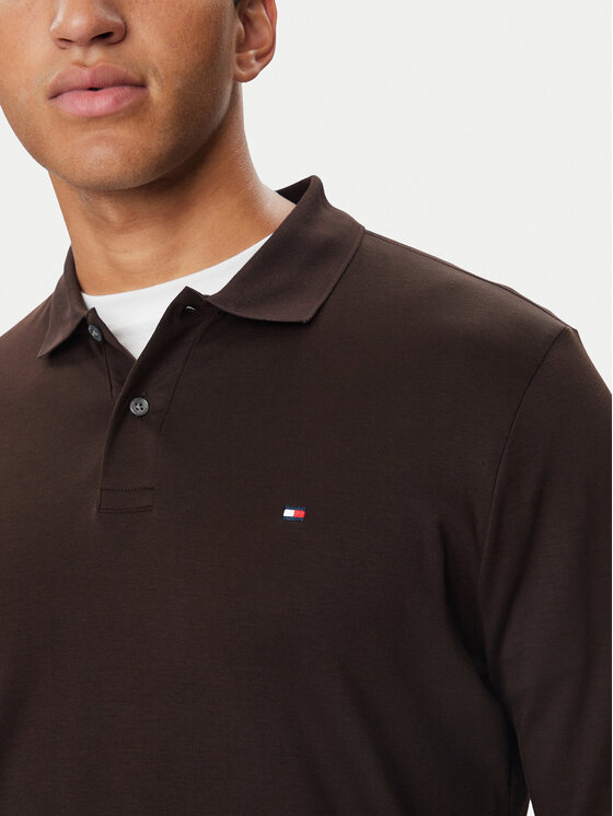 Tommy Hilfiger Tommy Hilfiger Polo MW0MW37317 Marrón oscuro Regular Fit