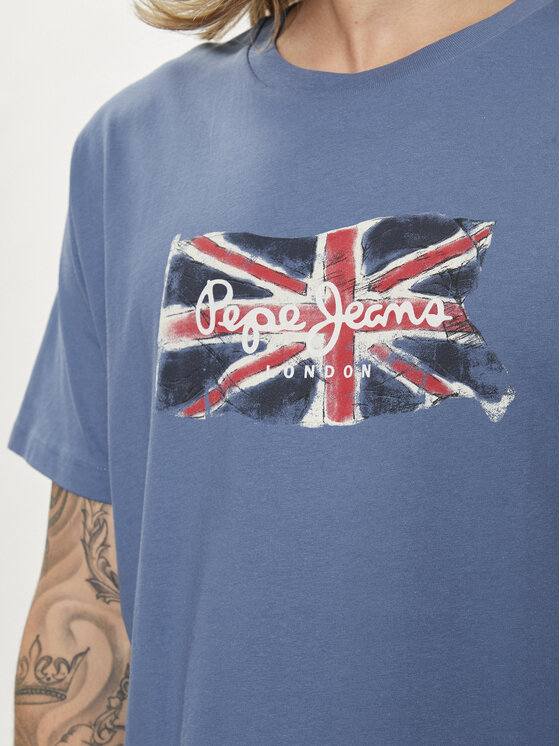 Pepe Jeans Pepe Jeans T-shirt Clag PM509384 Blu Regular Fit