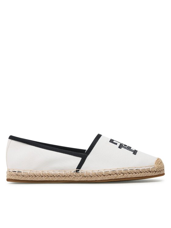 Tommy Hilfiger Espadrilky Tommy Hilfiger Th Embroiderred Espadrille FW0FW07101 Écru