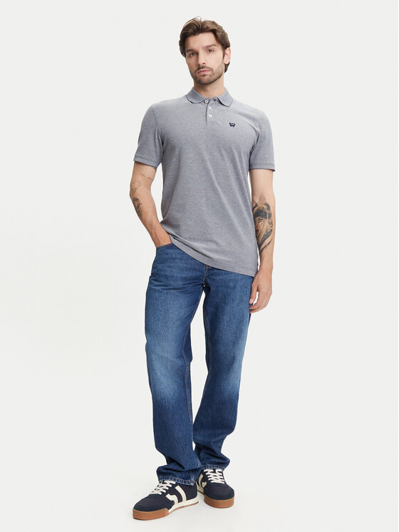 Wrangler Wrangler Поло 112352280 Сірий Regular Fit