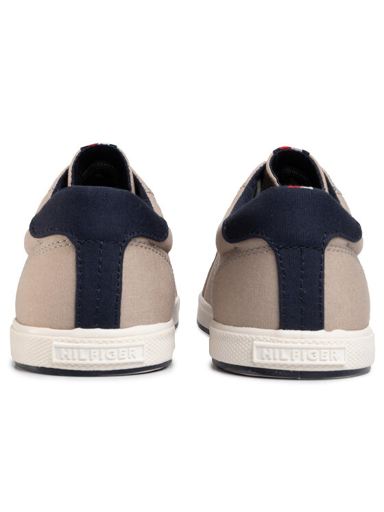 Tommy Hilfiger Πάνινα παπούτσια Tommy Hilfiger Iconic Long Lace Sneaker FM0FM01536AEP Μπεζ
