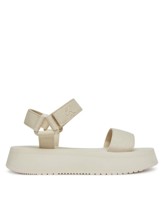 Calvin Klein Jeans Sandalias Calvin Klein Jeans Sandal Velcro Webbing Mg YW0YW01693 Écru