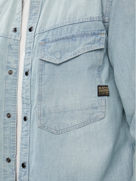G-STAR G-Star Raw Jeans srajca Dakota  D23006-E356 Modra Regular Fit