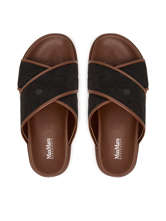 Max Mara Beachwear Шльопанці Max Mara Beachwear Peonie 2616521019650 Чорний