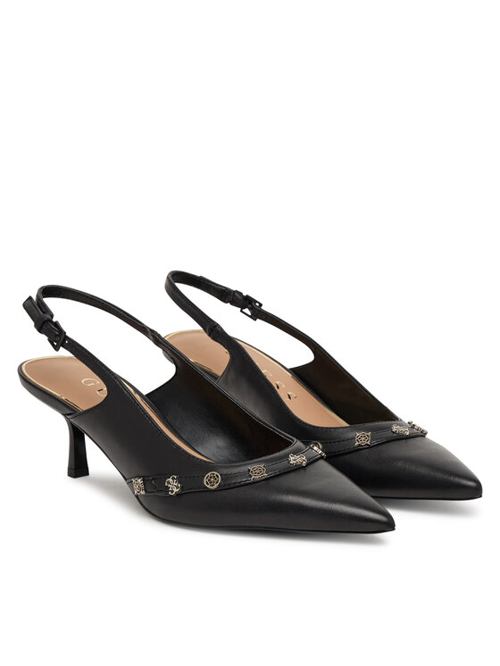Guess Pantofi pumps Guess FLPYAN LEA05 Negru