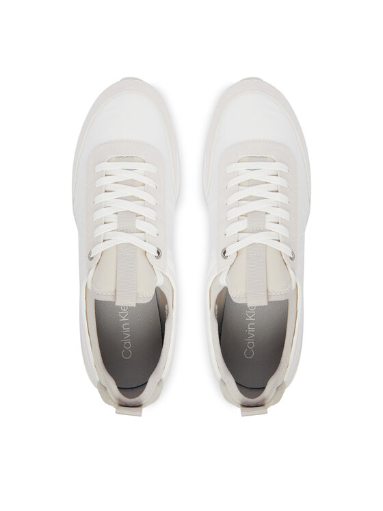 Calvin Klein Sneakers Calvin Klein Retro Runner Sock Laceup Mix YM0YM01414 Alb