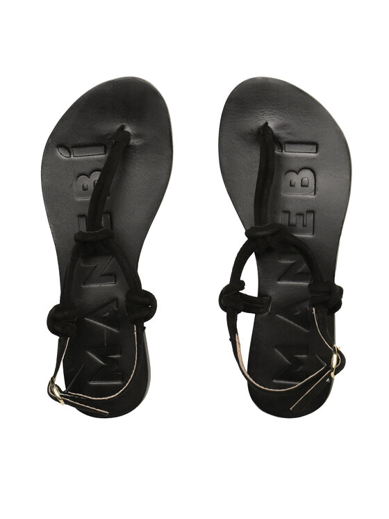 Manebi Sandále Manebi Suede Leather Sandals V 2.2 Y0 Čierna