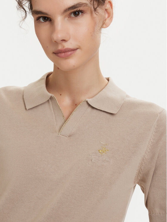Beverly Hills Polo Club Beverly Hills Polo Club Polo P-SS26W-M550273 Beis Regular Fit