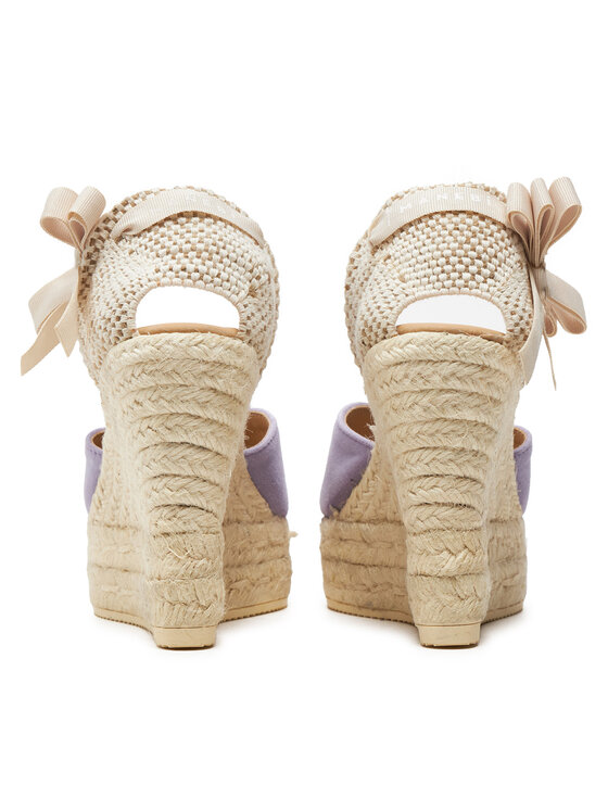 Manebi Espadrile Manebi Hamptons Heart-Shaped Wedge Espadrilles W 1.3 WH Ljubičasta