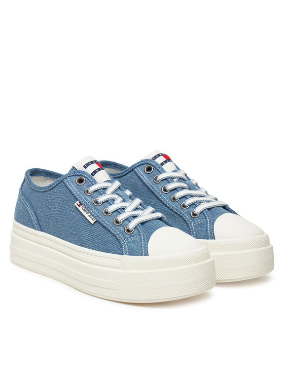 Tommy Jeans Laisvalaikio batai Tommy Jeans Tjw Foxing Flatform Lc EN0EN02736 Mėlyna