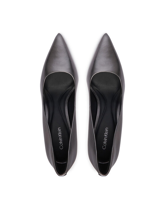 Calvin Klein Magassarkú Calvin Klein Ess Stiletto 90 Met Lth HW0HW03436 Sötétszürke