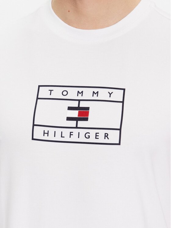 Tommy Hilfiger Tommy Hilfiger T-Shirt Big Graphic MW0MW34204 Λευκό Regular Fit