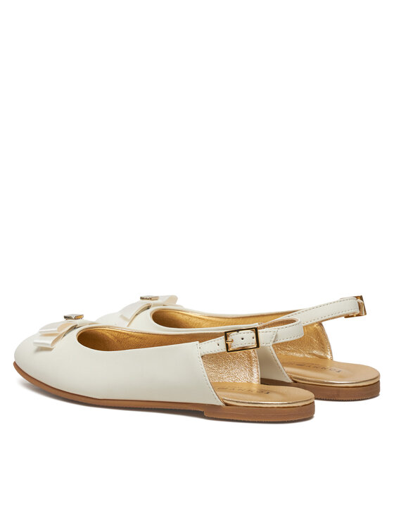 Tommy Hilfiger Sandali Tommy Hilfiger Ballerina Chanel T4A3-33929-0206 S Écru