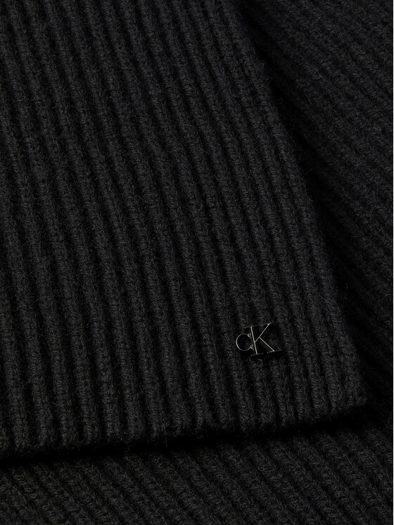 Calvin Klein Sciarpa Calvin Klein Ck Metal Wool Rib Scarf LV04D8056G Nero