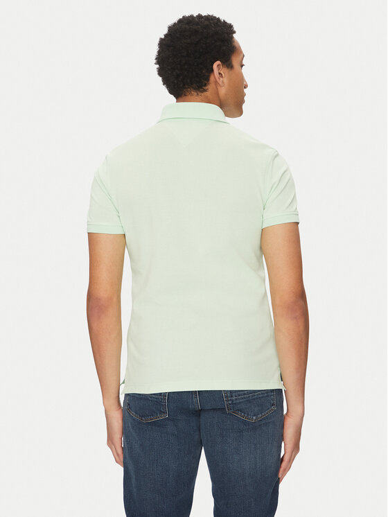 Tommy Hilfiger Tommy Hilfiger Polo marškinėliai 1985 MW0MW17771 Žalia Slim Fit