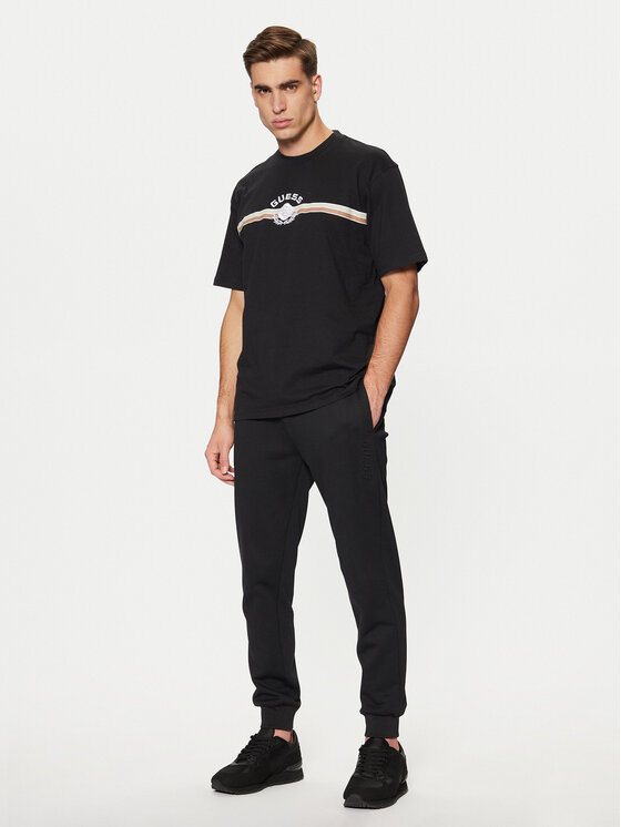 Guess Guess Футболка Z5RI02 I3Z14 Чорний Regular Fit