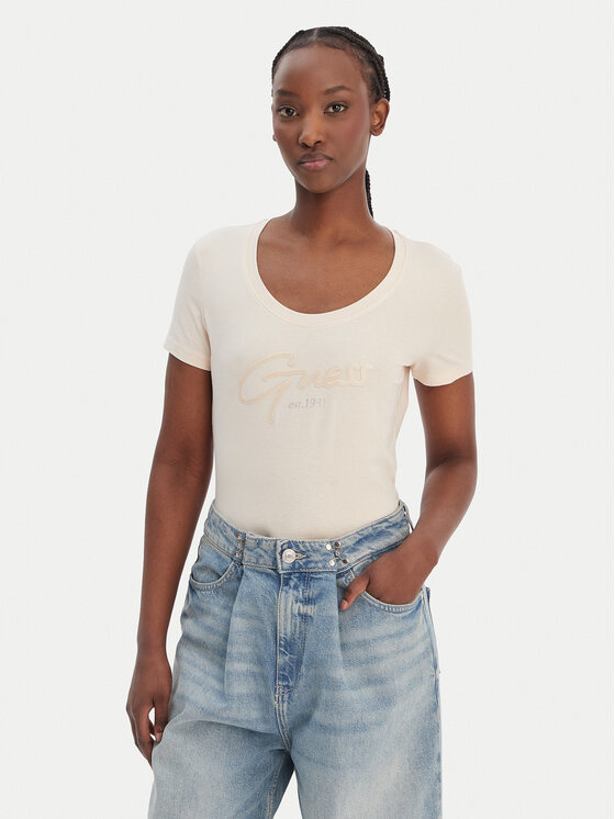 Guess Guess Camiseta W6GI14 K3033 Naranja Regular Fit
