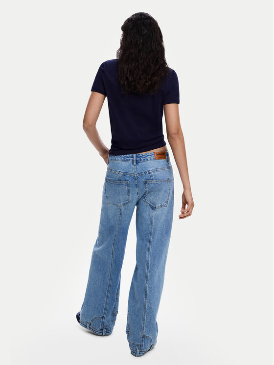 Desigual Desigual Póló Estocolmo 26SWTK03 Sötétkék Regular Fit