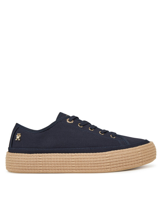 Tommy Hilfiger Espadryle Tommy Hilfiger Vulc Espadrille Sneaker FW0FW08404 Granatowy