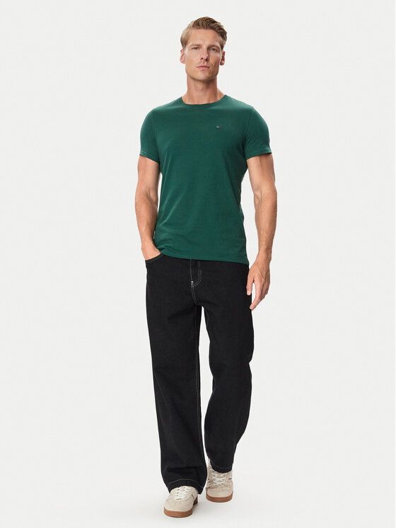Tommy Jeans Tommy Jeans Camiseta DM0DM04411 Verde oscuro Slim Fit