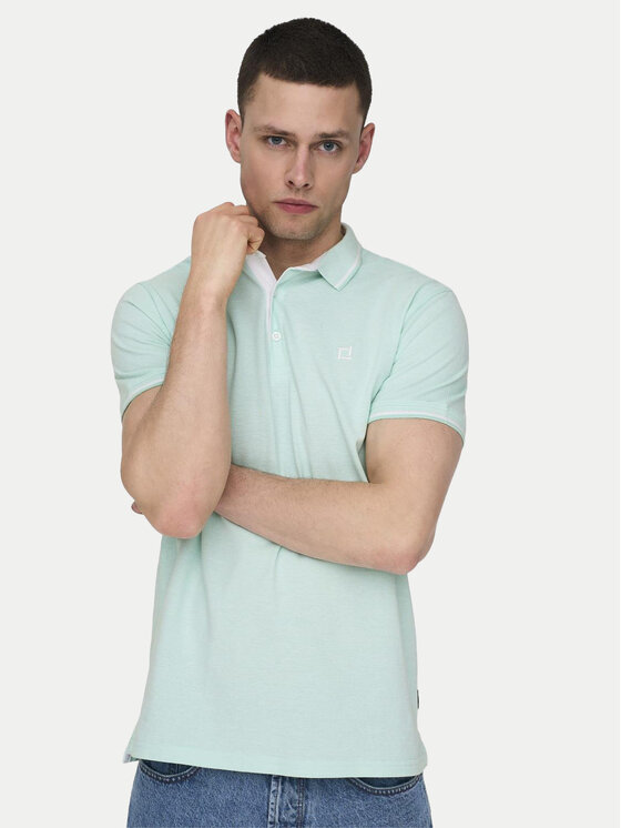 Only & Sons Only & Sons Polo marškinėliai Fletcher 22024827 Žalia Regular Fit
