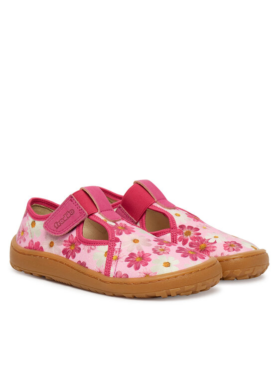 Froddo Тапочки Froddo Barefoot Canvas T-Bar G1700439-4 S Рожевий
