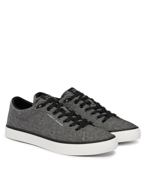 Tommy Hilfiger Tenisky Tommy Hilfiger Th Hi Vulc Core Low Chambray FM0FM05818 Šedá