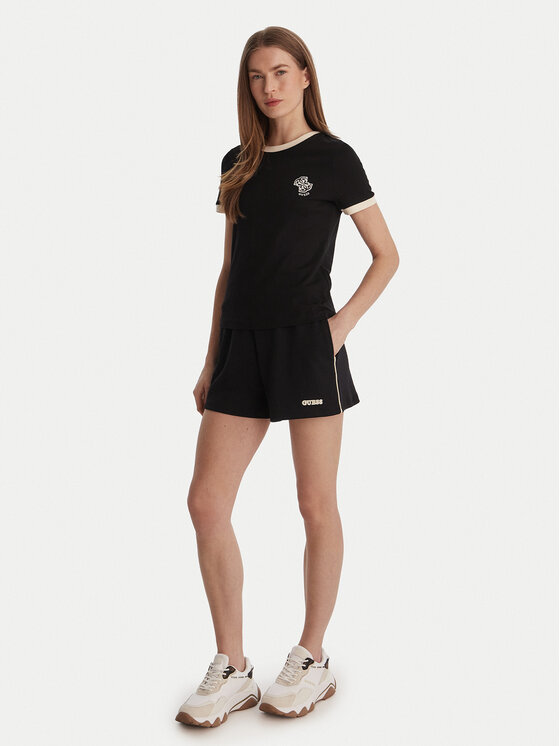 Guess Guess Футболка V6GI05 K2966 Чорний Regular Fit