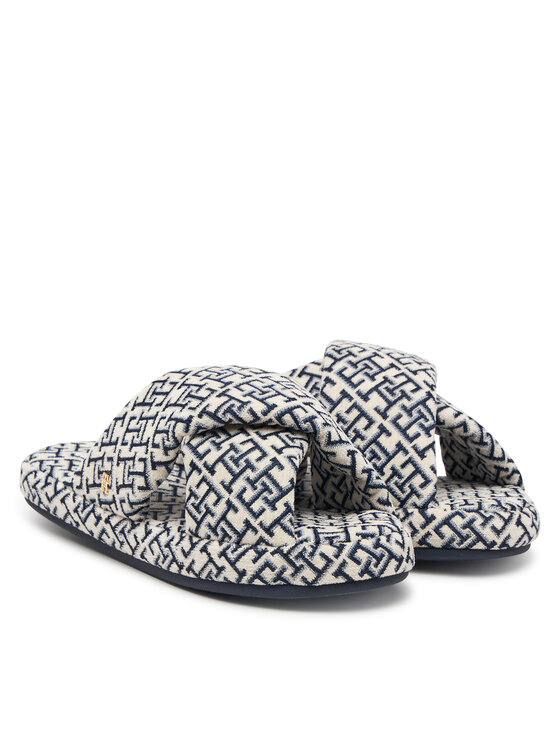 Tommy Hilfiger Papuče Tommy Hilfiger Th Feminine House Shoes Monogram FW0FW09631 Krem