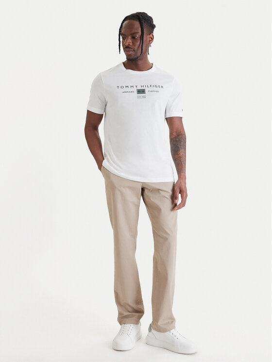 Tommy Hilfiger Tommy Hilfiger Camiseta Brand Love MW0MW42365 Blanco Regular Fit