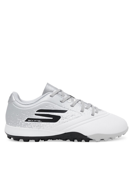 Skechers Zapatos de fútbol Skechers Razor 1.5 Jr Youth Tf 252061L/WSL Blanco