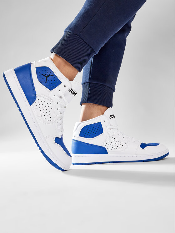 jordan access white blue