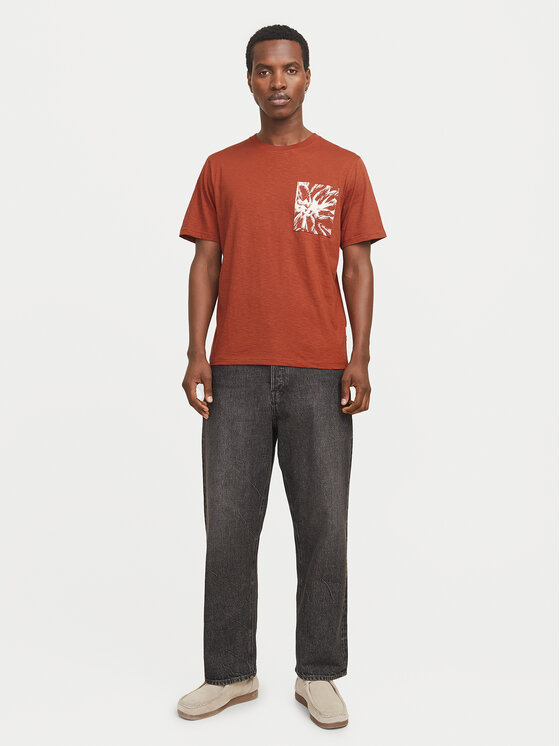 Jack & Jones Jack & Jones Футболка Split 12272995 Коричневий Regular Fit