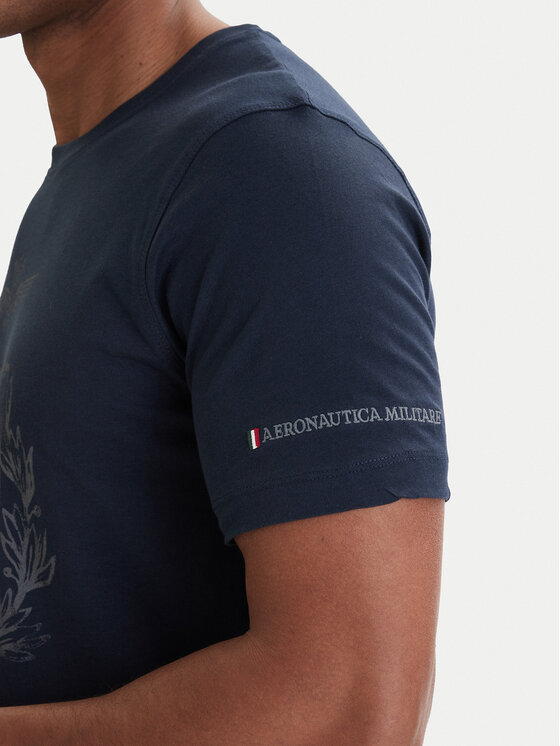 Aeronautica Militare Aeronautica Militare Camiseta 261TS2540UJ00727 Azul marino Regular Fit
