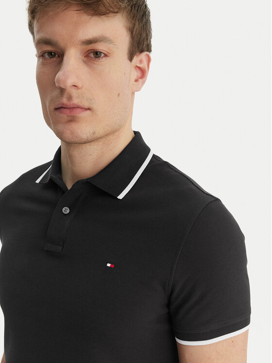 Tommy Hilfiger Tommy Hilfiger Polo Pique MW0MW42748 Negro Regular Fit