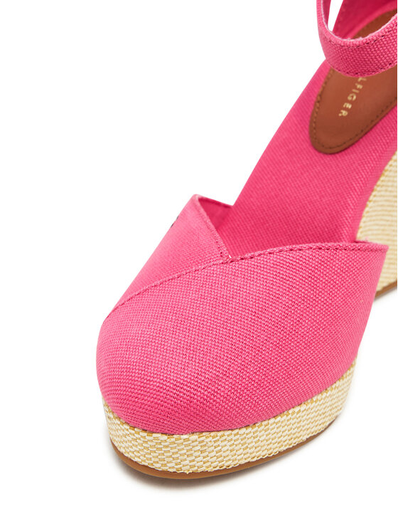 Tommy Hilfiger Poltopánky Tommy Hilfiger Flag High Wedge Espad Closed Toe FW0FW08494 Ružová