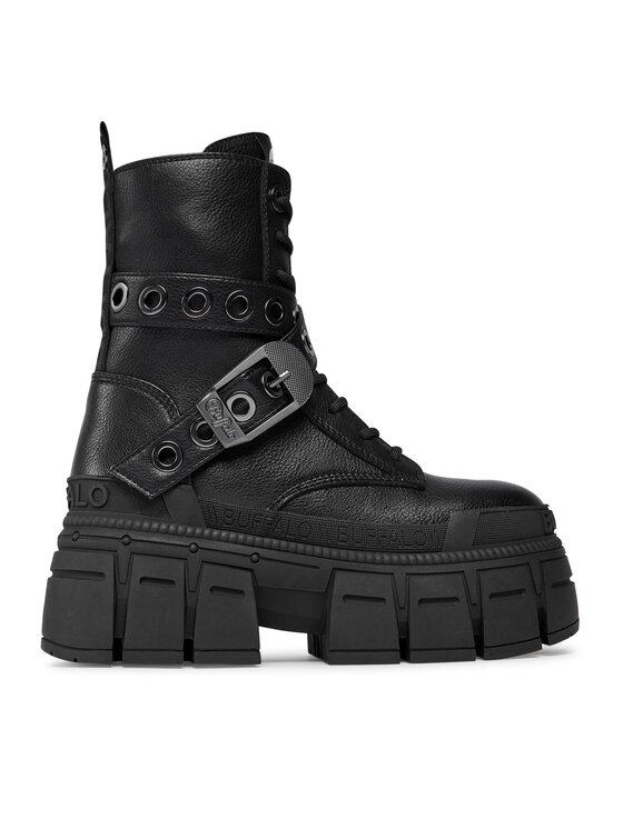Buffalo Bakancs Buffalo Gospher Lace Up Mid 1622351 Fekete