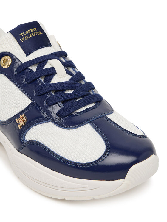 Tommy Hilfiger Snīkeri Tommy Hilfiger Modern Runner Shiny Leather FW0FW09413 Tumši zils