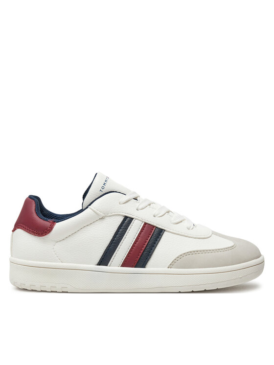 Tommy Hilfiger Snīkeri Tommy Hilfiger Stripes Low Cut Lace-Up Sneaker T3X9-33645-1269 Balts