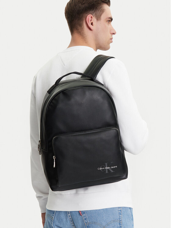 Calvin Klein Jeans Ruksak Calvin Klein Jeans Mono Logo Backpack 40 LV04G3042G Crna