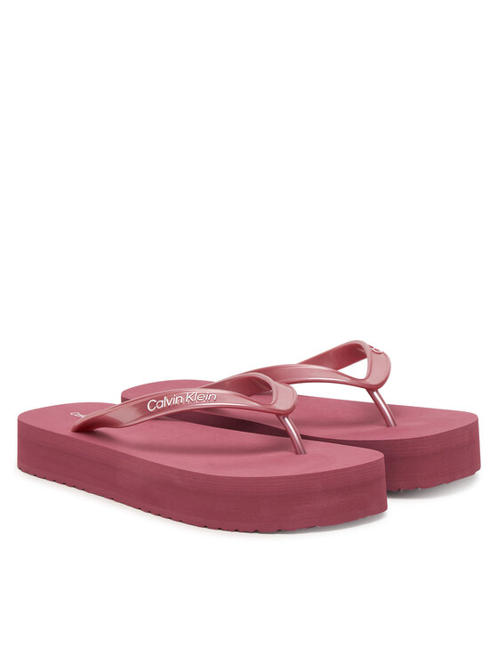 Calvin Klein Japonke Calvin Klein Flatform Flip Flop Met Tpu HW0HW03120 Roza